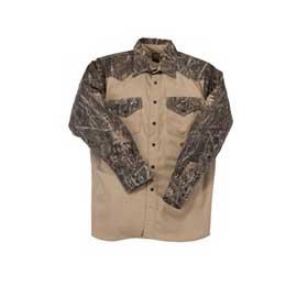 IKCS7 LAPCO 7 oz. Khaki/Camo Fire Retardant Shirt 